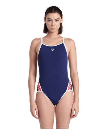Strój kąpielowy damski Arena Women Team Icons Superfly Solid Navy White Black Multi