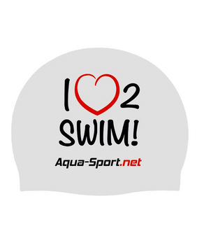 Czepek pływacki na basen unisex Aqua-Sport I Love 2 Swim