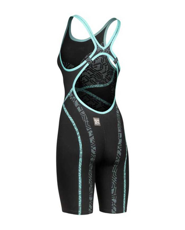 Strój startowy damski Arena Women's Powerskin Primo Sl Open Back Black Teal