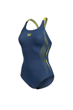 Strój kąpielowy damski Arena Women's Swim Pro Back Graphic Grey Blue Soft Green