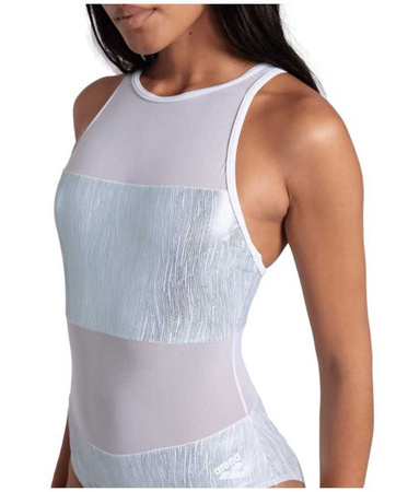 Strój kąpielowy damski Arena Women's Mesh Vent Back Graphic White Multi