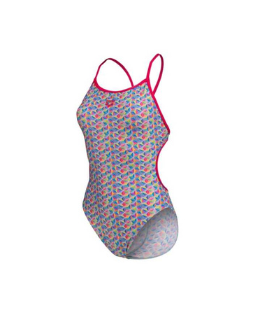 Strój kąpielowy damski Arena Women's Starfish Swimsuit Lace Back Freak Rose White Multi