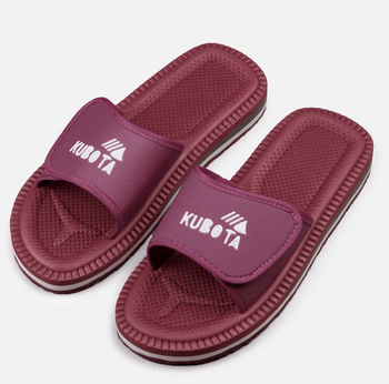 Klapki basenowe Kubota Unisex Rzep Burgundowe