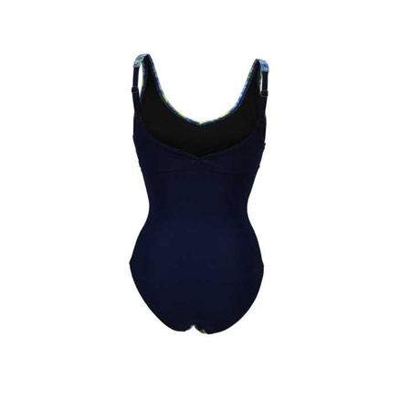 Strój kąpielowy damski Arena Women's Bodylift Chiara Wing Back Navy Soft Green Multi