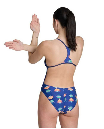Strój kąpielowy damski Arena Women's Desert Vibes Swimsuit Booster Back Navy-Navy Multi