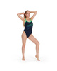 Strój kąpielowy damski Speedo Hyper Boom Turnback Navy Green