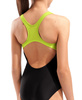 Dziewczęcy strój kąpielowy jednoczęściowy Arena Girl's Sound Track Swimsuit Swim P Black-Artic Lime
