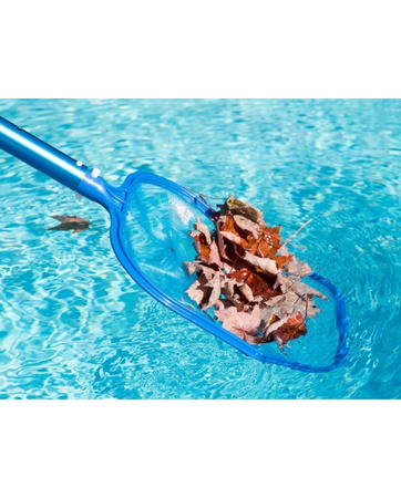 Sitko i kij teleskopowy do czyszczenia basenu