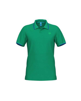 Koszulka polo męska Arena Men's Poloshirt Trim Cotton Piquet Green Royal