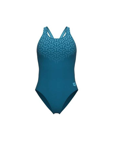 Strój kąpielowy damski Arena Women's Kikko V Back Blue Cosmo Water