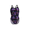 Strój kąpielowy damski Arena Women's Rose Texture Swimsuit X-Cross Back Multi Black