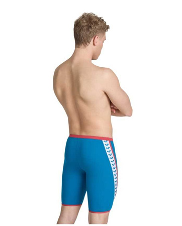 Kąpielówki męskie Arena Men's Icons Swim Jammer Solid Blue Cosmo Astro Red