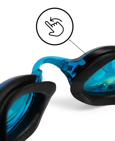 Okulary pływackie treningowe Arena Cobra Edge Swipe Mirror Aqua Black 