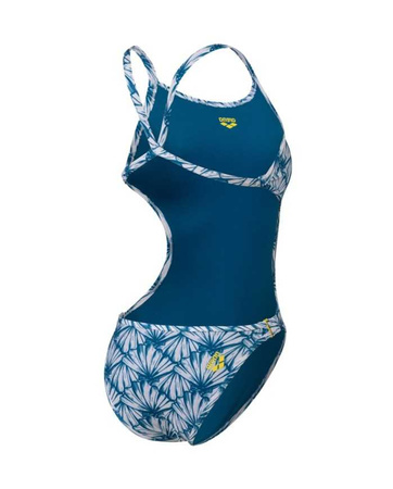 Damski strój kąpielowy jednoczęściowy Arena Women's Rule Breaker Hooked Rev One Piece R White Multi Blue Cosmo