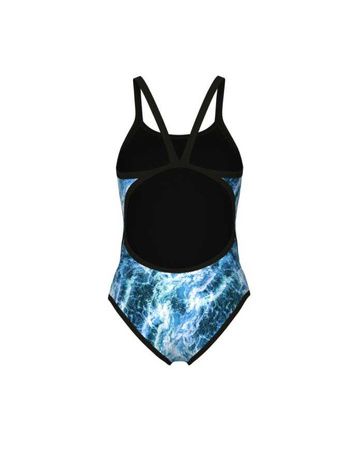 Strój kąpielowy damski Arena Women's Pacific Superfly Back Black Blue