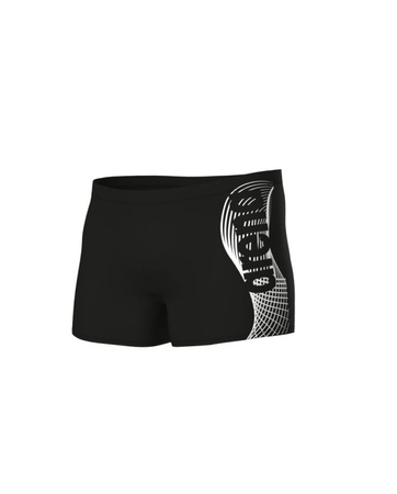 Bokserki kąpielowe męskie Arena Men's Wake Swim Short Black White