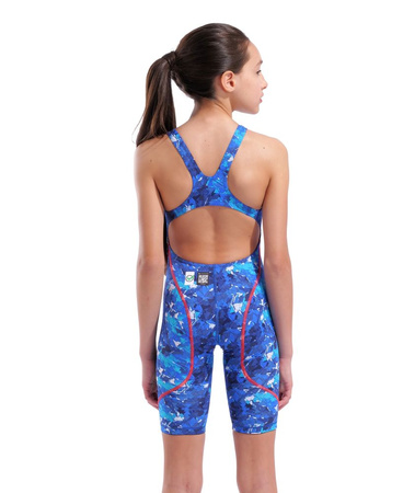 Dziewczęcy strój startowy Arena Girl's Powerskin ST Next LE Open Back Junior Splashy Multicolor 