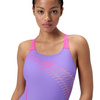Strój kąpielowy jednoczęściowy damski na basen Speedo Medley Logo Purple