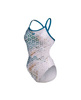 Strój kąpielowy damski Arena Women's Planet Water Swimsuit Challenge Back Blue Cosmo White Multi