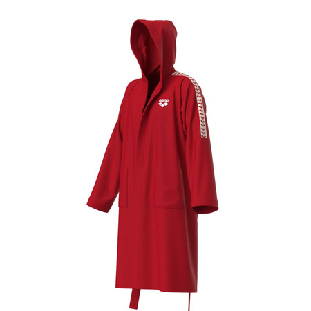 Szlafrok basenowy Arena Unisex Team Stripe Robe Red White