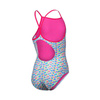 Strój kąpielowy dziewczęcy Arena Girl's Starfish Swimsuit Lightdrop Back Freak Rose White Multi