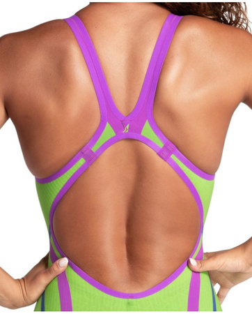 Strój startowy damski Arena Powerskin Women's Primo Emerald Boa OpenBack