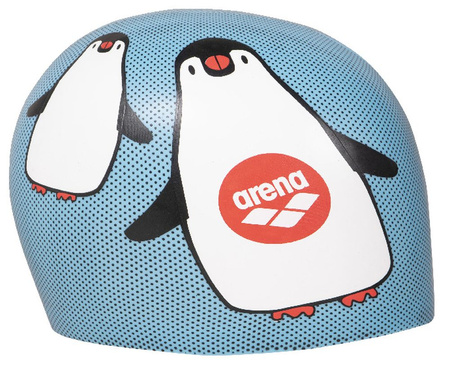 Czepek pływacki silikonowy Arena Poolish Moulded Crazy Penguins