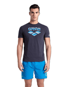 Koszulka T-shirt  męski Arena Men's Solid Cotton Navy Fish Scales