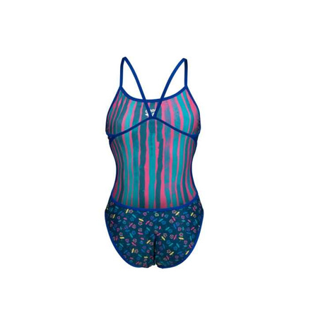 Strój kąpielowy damski Arena Women's Reversible Swimsuit Challenge Back Royal Multi