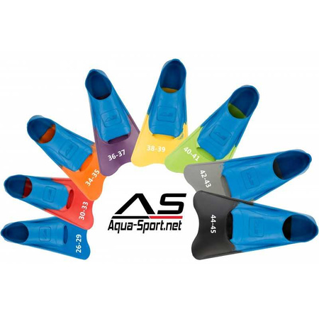 Płetwy treningowe do pływania Aqua-Sport Blade Short Fins Blue