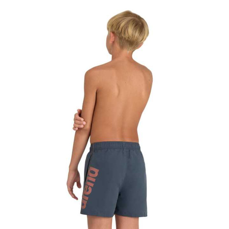 Spodenki szorty chłopięce Arena Fundamentals Logo Junior Boxer Asphalt Nespola