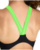 Strój kąpielowy dziewczęcy Arena Girl's Swimsuit V Back Graphic Black Soft Green