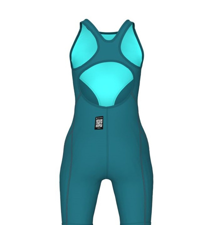 Strój startowy dziewczęcy Arena Girl's Junior Powerskin Impulso Limited Edition Open Back Biscay Bay-Cherry