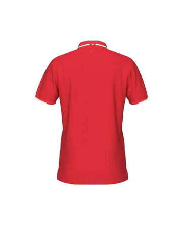 Koszulka męska polo Arena Men's Poloshirt Trim Cotton Piquet Fluo Red White