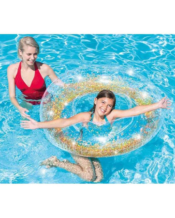 Koło z brokatem do nauki pływania na basen Intex