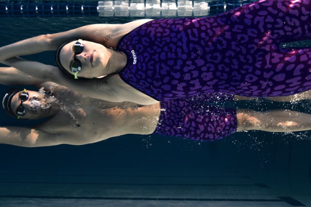 Strój startowy męski Arena Men's Powerskin Carbon Air2 Le Jammer Leopard Violet