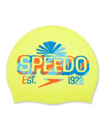 Czepek pływacki na basen silikonowy Speedo Slogan Print