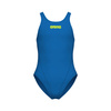 Strój kąpielowy dziewczęcy Arena Girl's Team Swimsuit Swim Tech Solid Blue River Artic Lime
