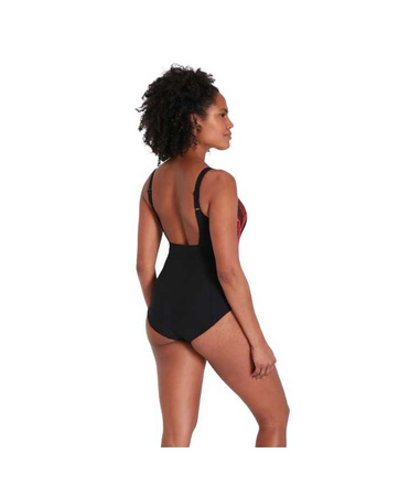 Strój kąpielowy damski Speedo Shaping Crystalux Black Red