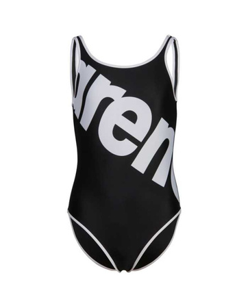 ARENA STROJE PŁYWACKIE GIRL'S LOGO ONE PIECE BLACK WHITE 007328/500 140 (10-11