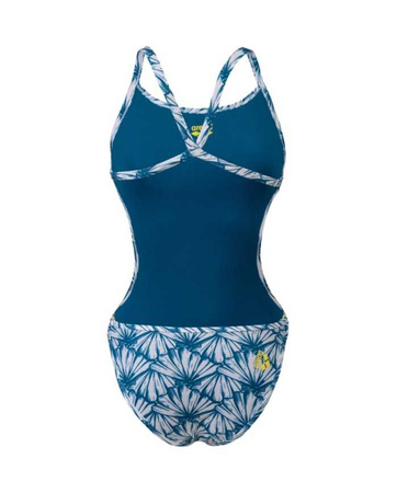 Damski strój kąpielowy jednoczęściowy Arena Women's Rule Breaker Hooked Rev One Piece R White Multi Blue Cosmo
