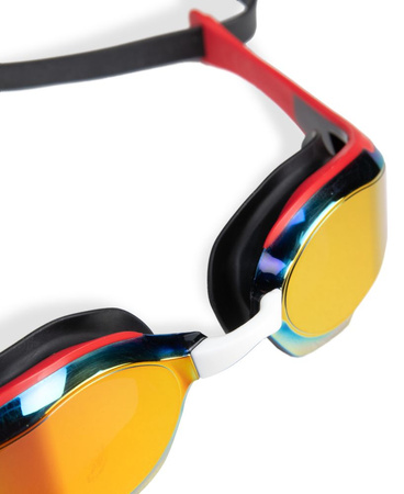 Okulary pływackie treningowe Arena Cobra Edge Swipe Mirror Gold Red