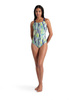 Strój kąpielowy damski Arena Women's Water Bloom Swim Pro Back Black River