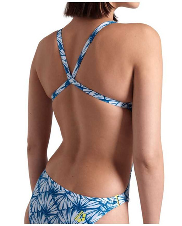 Damski strój kąpielowy jednoczęściowy Arena Women's Rule Breaker Hooked Rev One Piece R White Multi Blue Cosmo