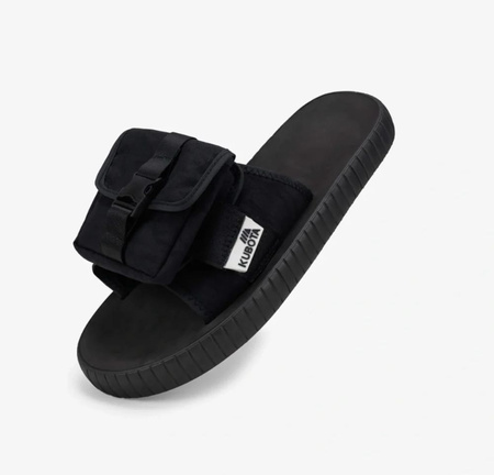Klapki Kubota Unisex Rzep 2.0 Tech z Kieszonką Czarne
