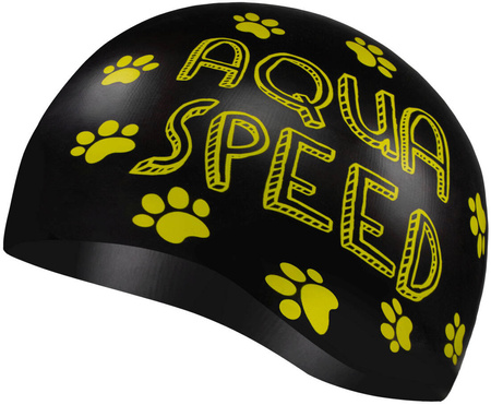 Aqua Speed Czepek pływacki junior KIDDIE cat black kol.07
