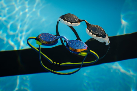 Okulary pływackie dla dzieci Arena Junior Python Mirror Blue Blue Lime