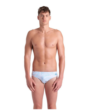 Spodenki kąpielowe slipy męskie Arena Men's Fireflow Swim Briefs White Multi