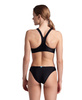 Strój kąpielowy damski Arena Women's Logo Brassiere Bikini Racer Back Asphalt Multi Black Black