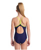 Strój kąpielowy dziewczęcy Arena Girll's Daly Swimsuit Light Drop Back Navy Soft Green Navy Multi